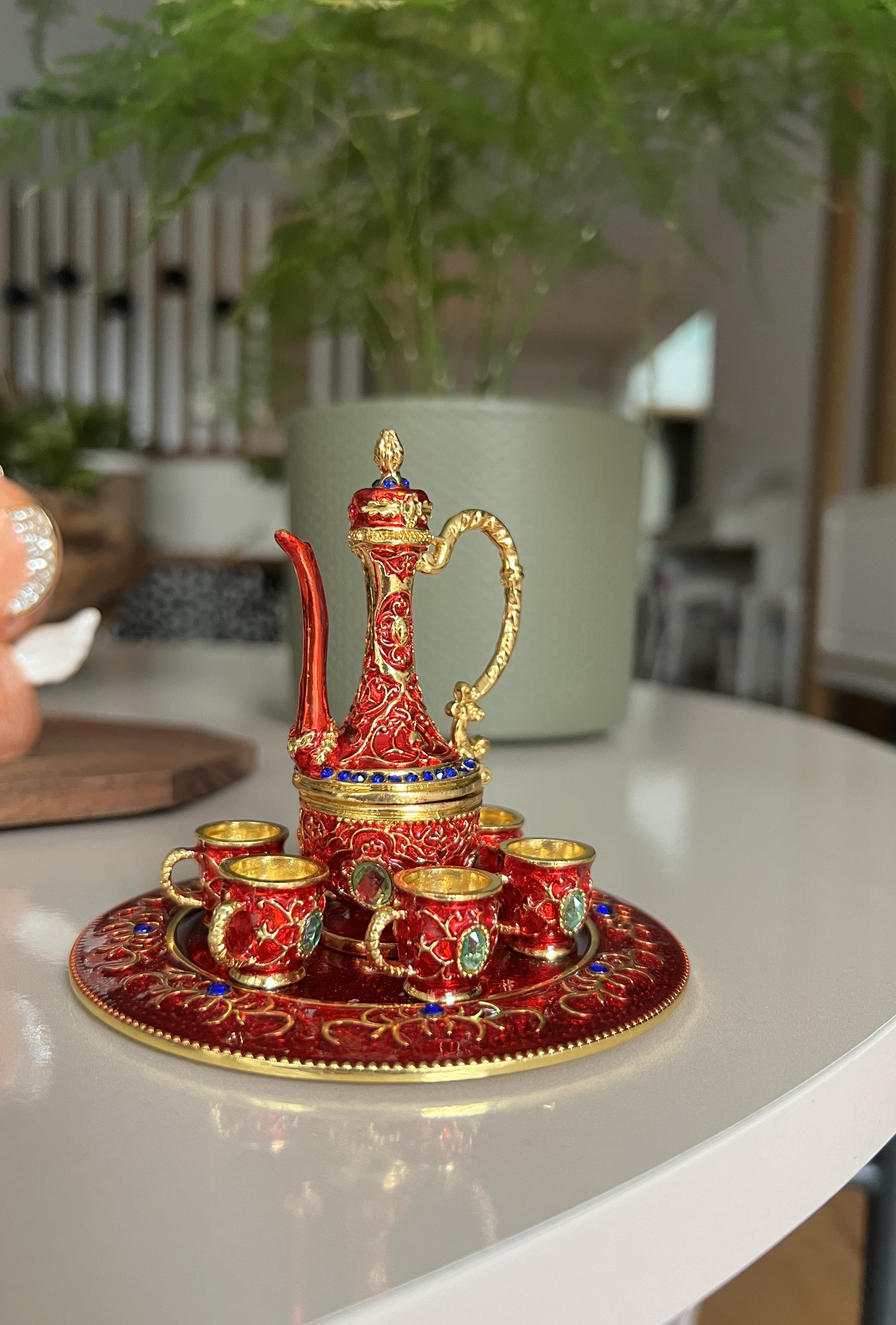 Swarovski Taşlı Ibrik Seti 6 Lı Mücevherlik / Dekoratif Biblo - Miamantra