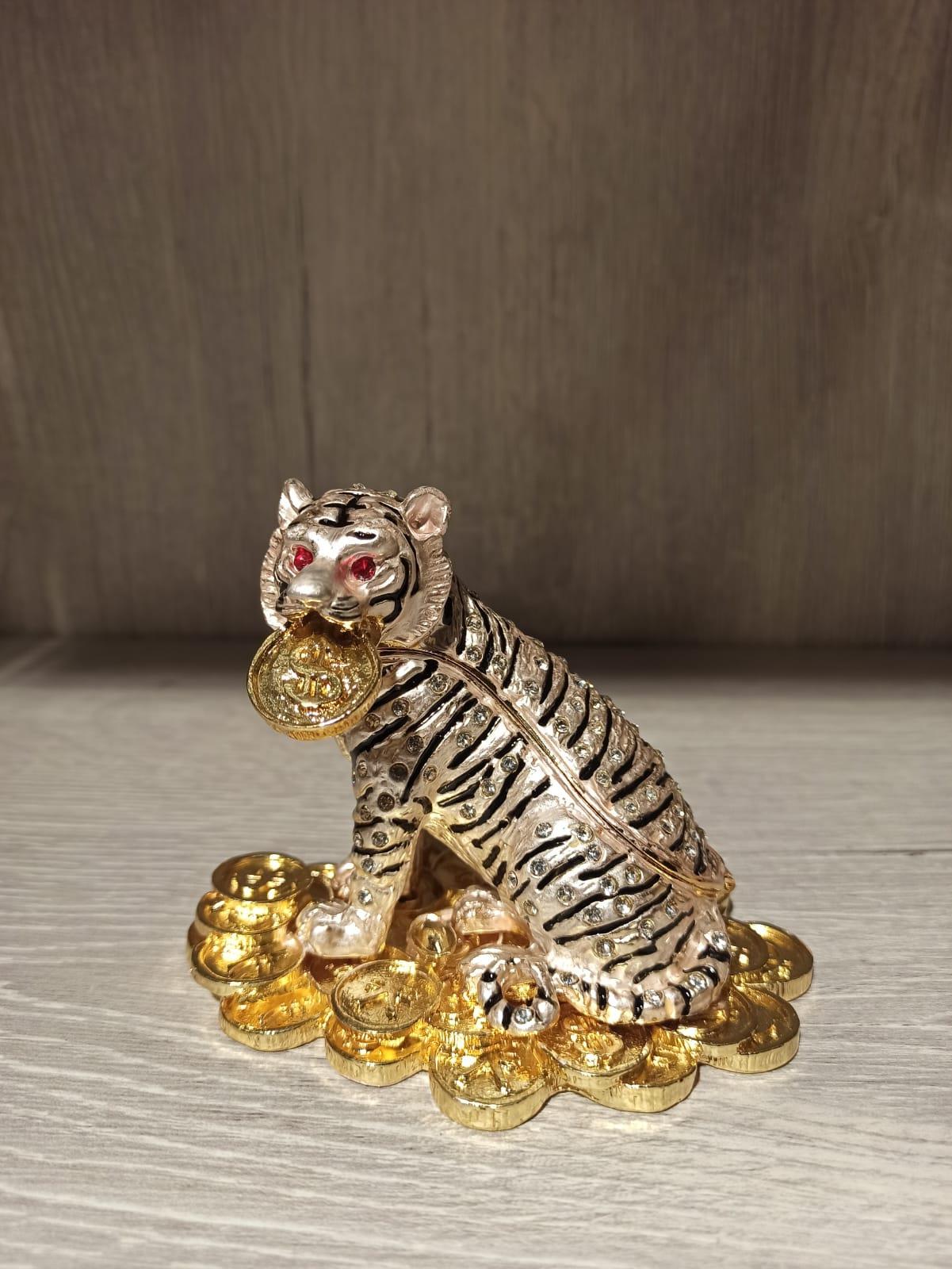 Swarovski Taşlı Kaplan Mücevherlik / Dekoratif Biblo - Miamantra