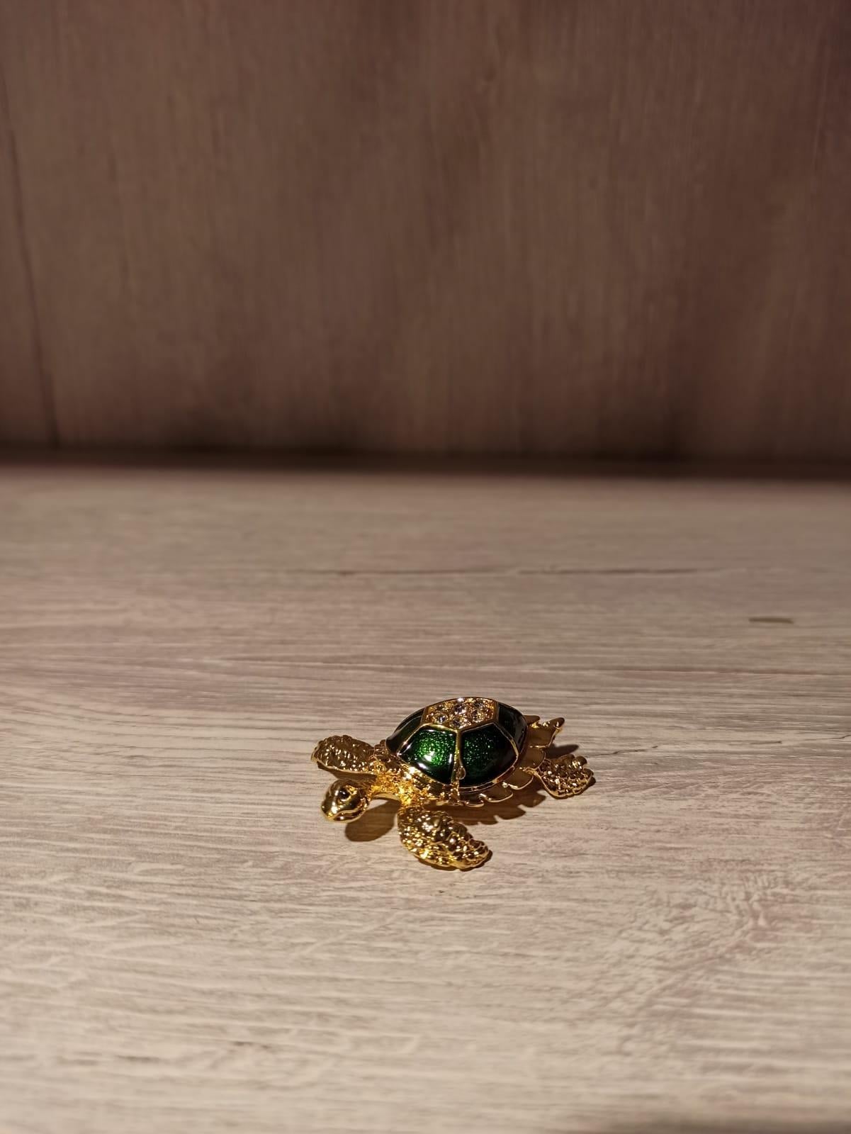 Swarovski Taşlı Kaplumbağa Mücevherlik / Dekoratif Biblo - Miamantra