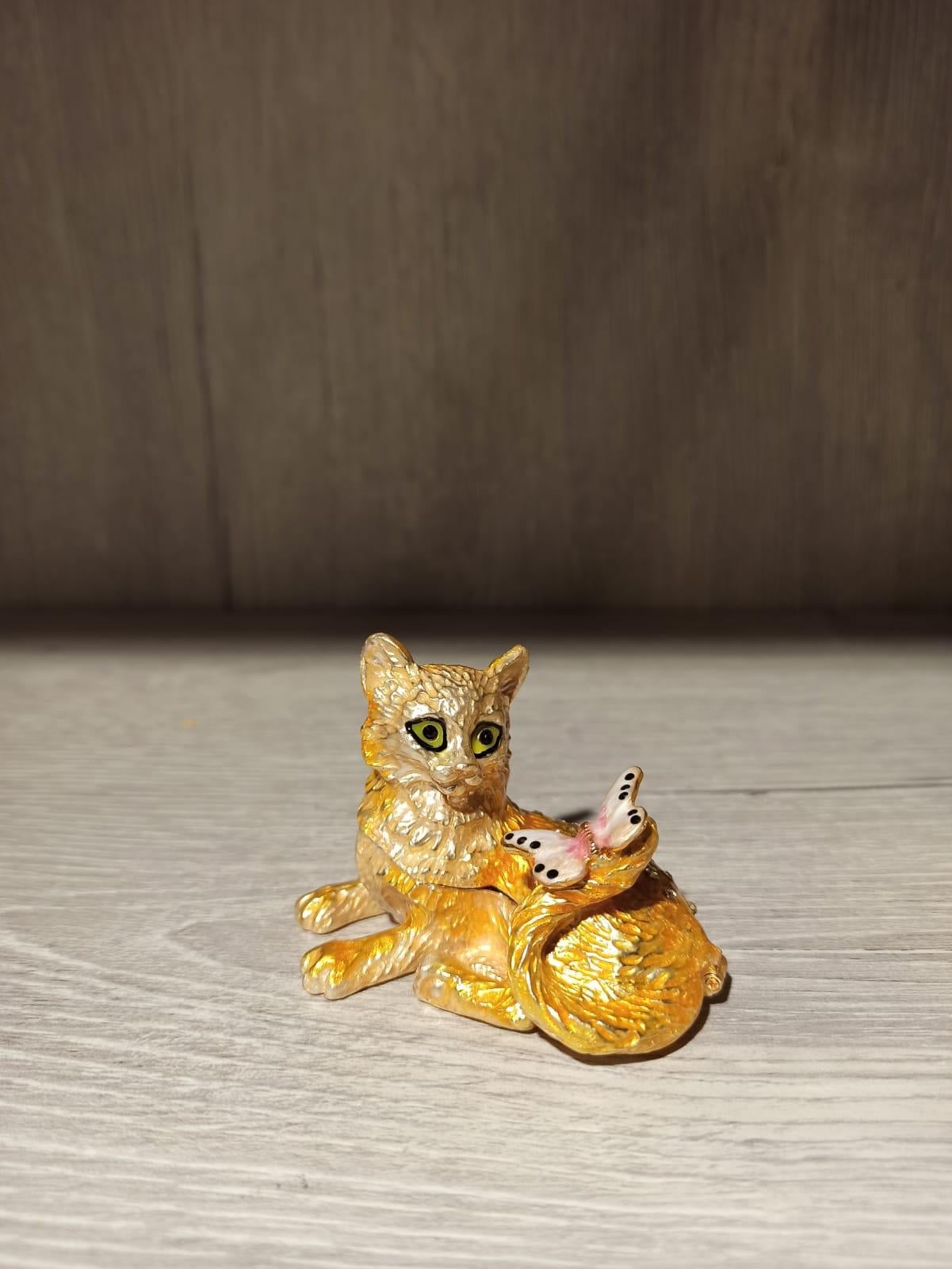 Swarovski Taşlı Kedi Mücevherlik / Dekoratif Biblo - Miamantra