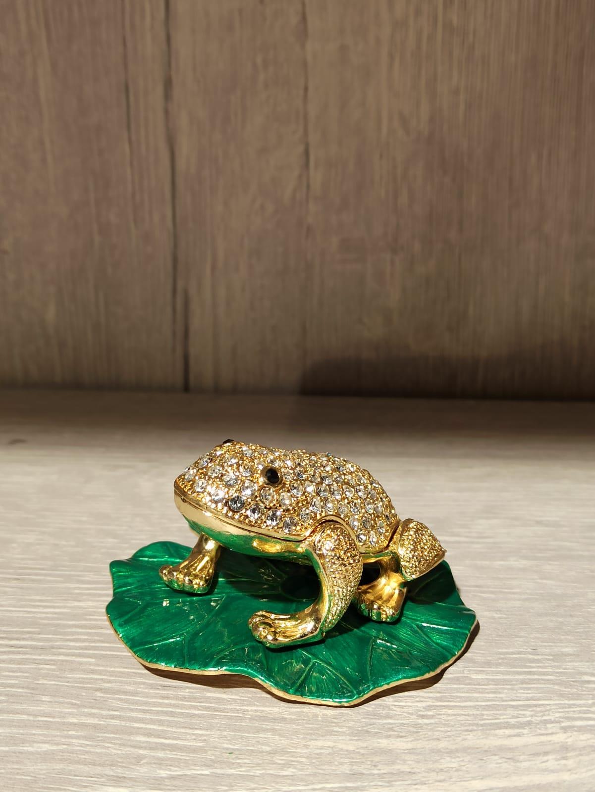 Swarovski Taşlı Kurbağa Mücevherlik / Dekoratif Biblo - Miamantra