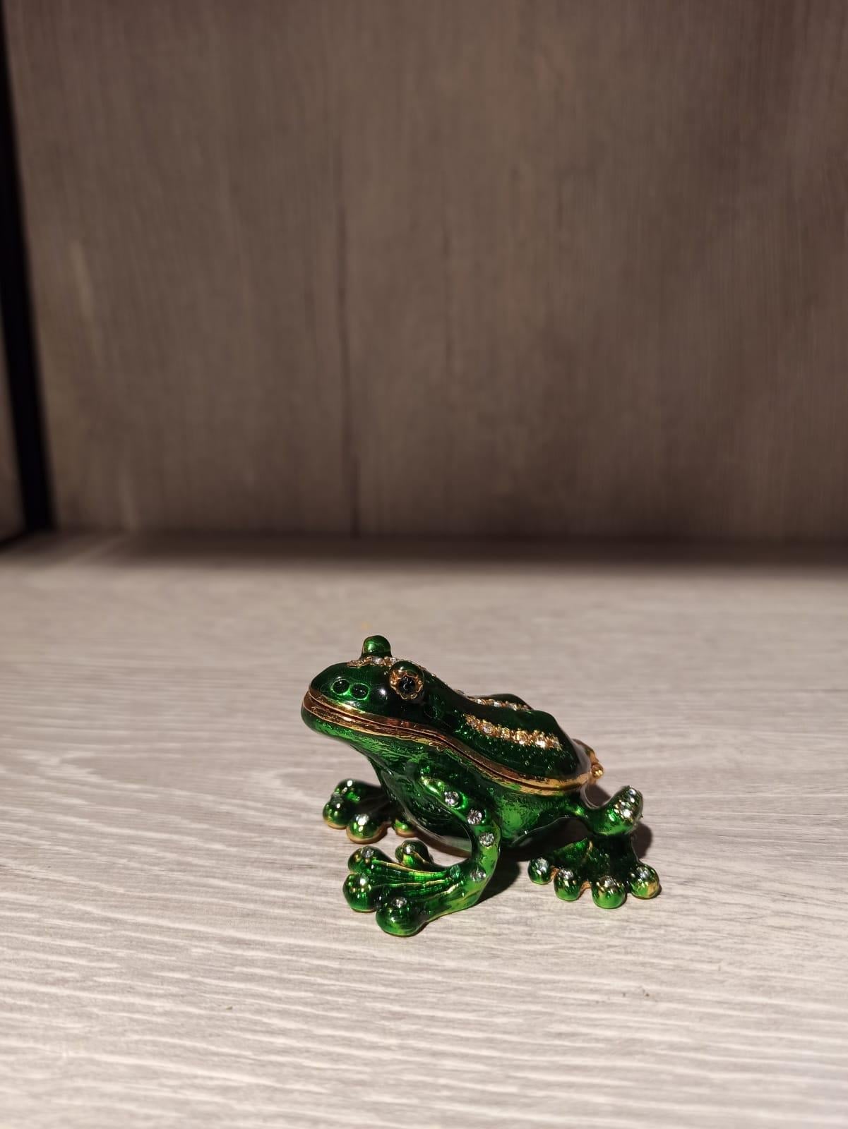 Swarovski Taşlı Kurbağa Mücevherlik / Dekoratif Biblo - Miamantra