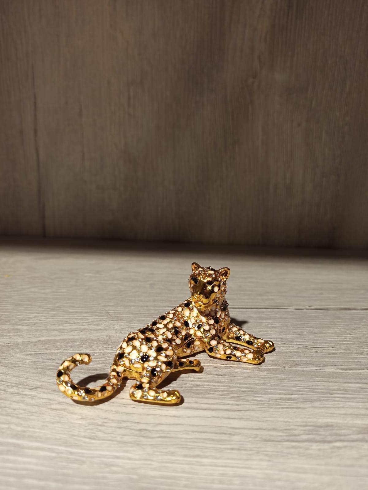 Swarovski Taşlı Leopar Mücevherlik / Dekoratif Biblo - Miamantra