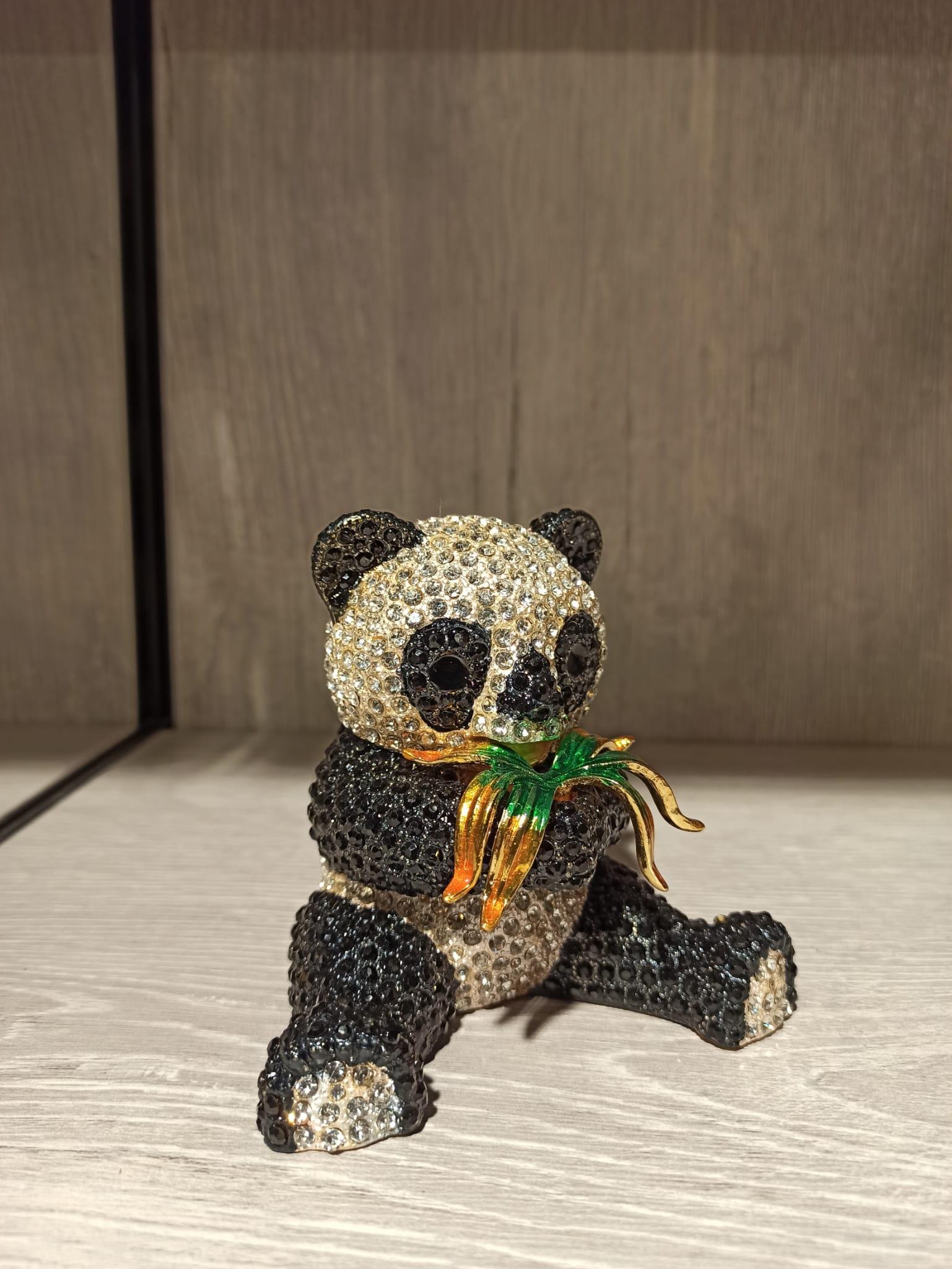 Swarovski Taşlı Panda Mücevherlik / Dekoratif Biblo - Miamantra