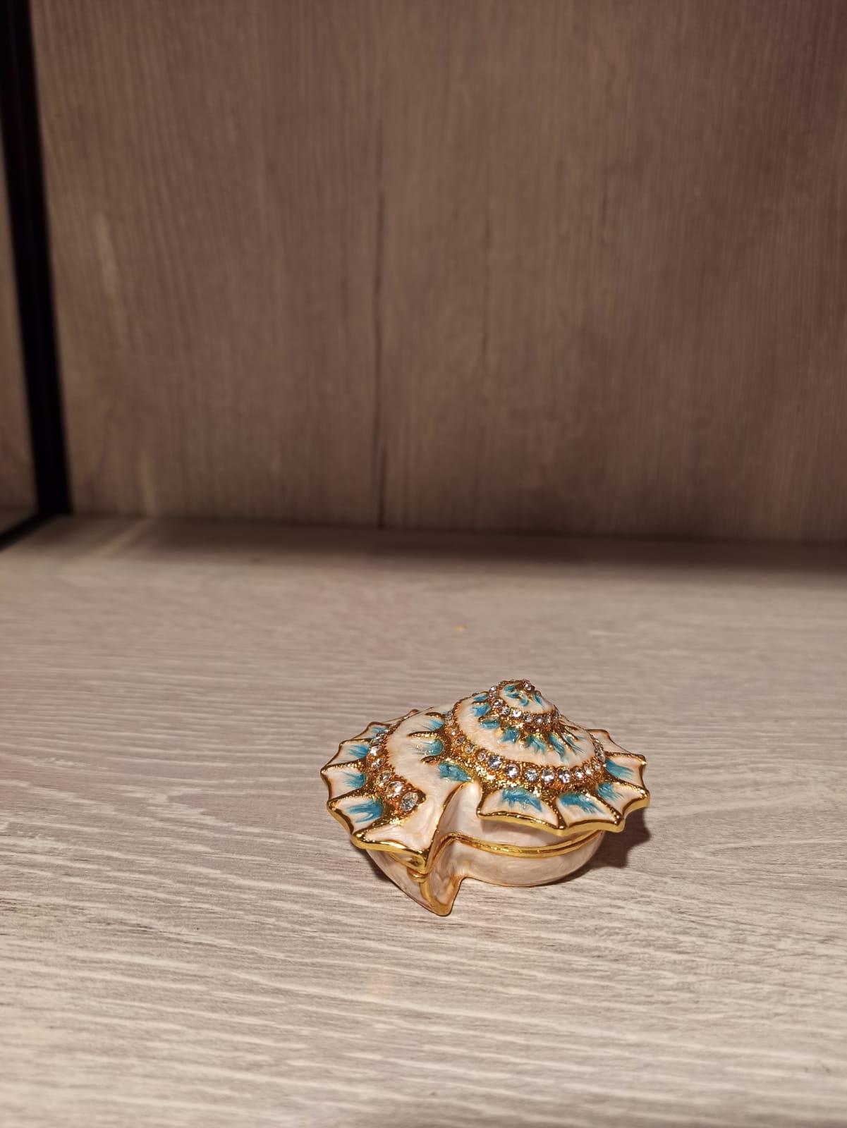 Swarovski Taşlı Salyangoz Kutu Mücevherlik / Dekoratif Biblo - Miamantra