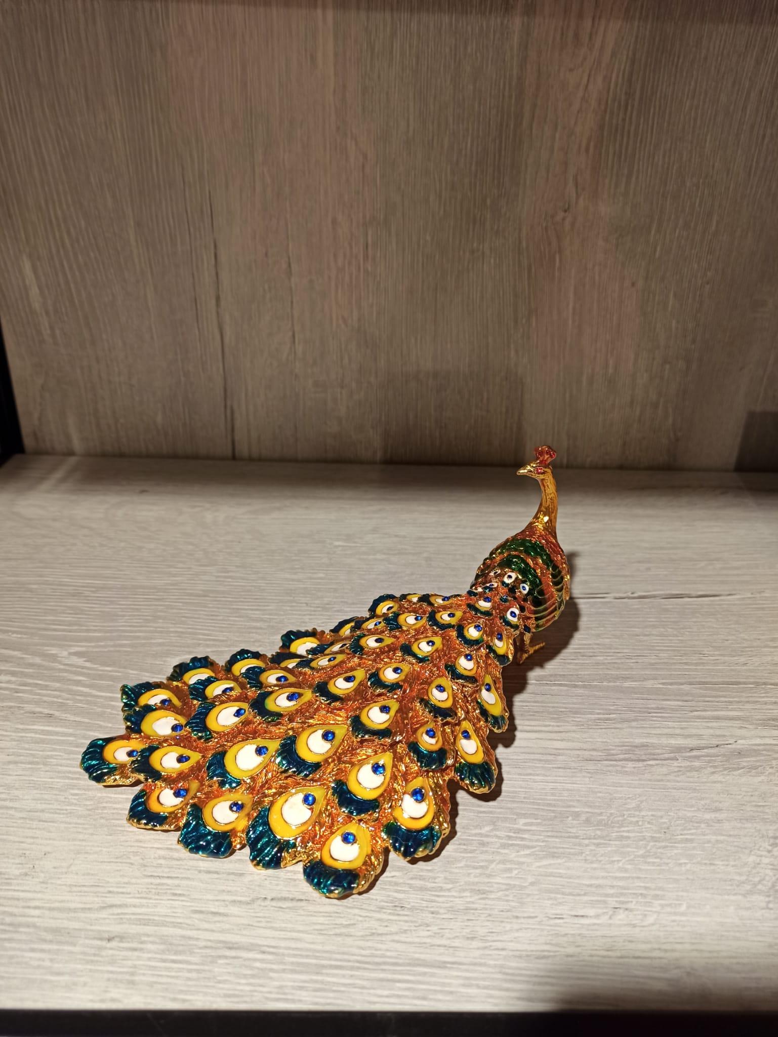Swarovski Taşlı Tavus Kuşu Mücevherlik / Dekoratif Biblo - Miamantra