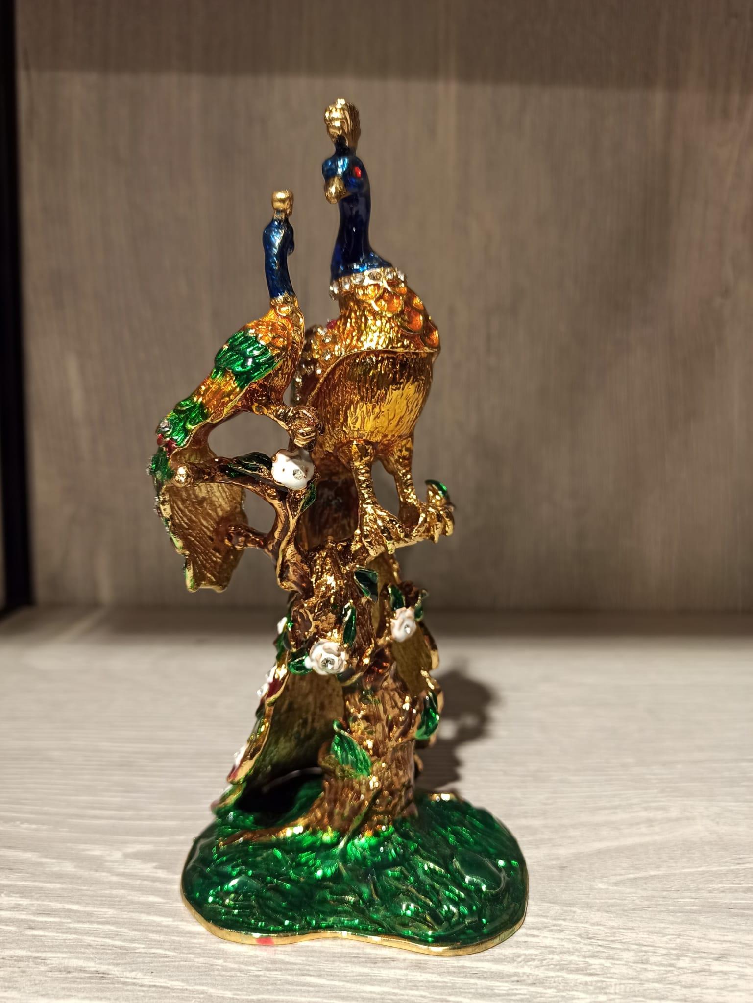 Swarovski Taşlı  Tavus Kuşu Mücevherlik / Dekoratif Biblo - Miamantra