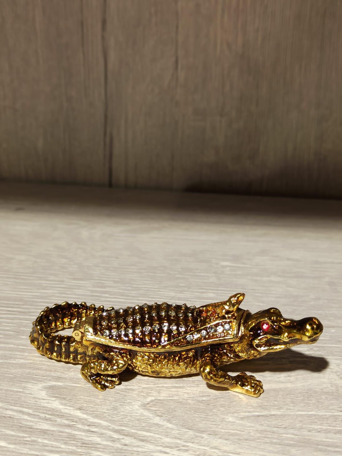Swarovski Taşlı  Timsah Mücevherlik / Dekoratif Biblo - Miamantra