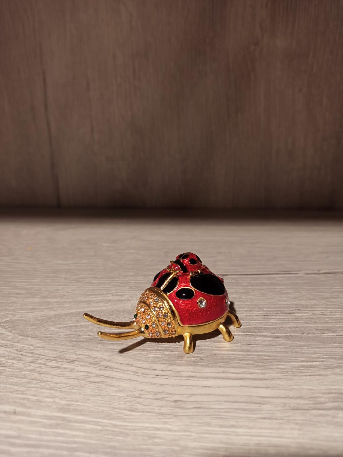 Swarovski Taşlı Uğur Böceği Mücevherlik / Dekoratif Biblo - Miamantra