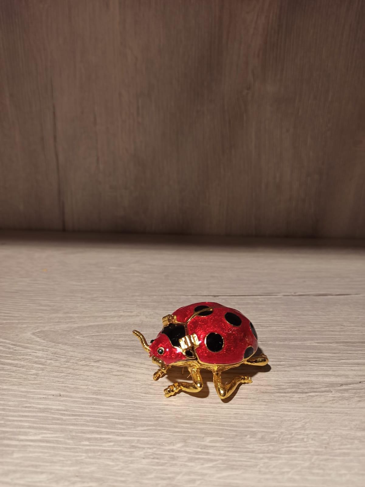 Swarovski Taşlı Uğur Böceği Mücevherlik / Dekoratif Biblo - Miamantra