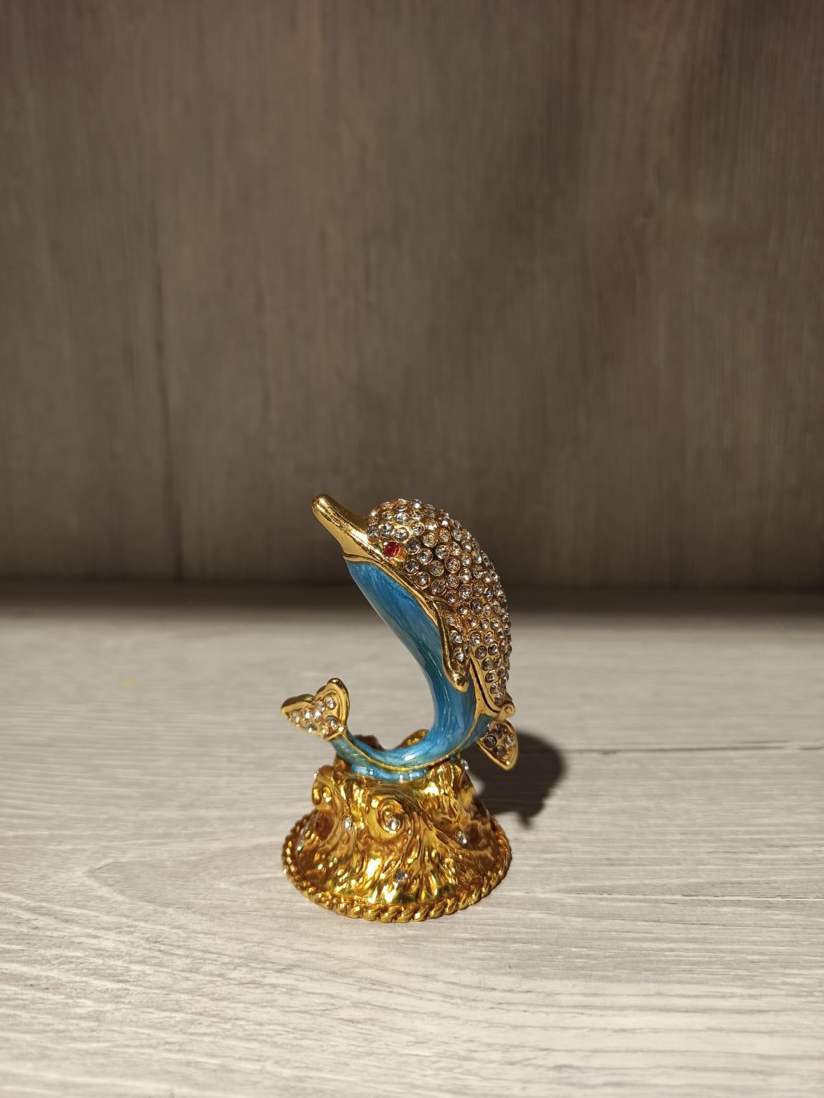 Swarovski Taşlı Yunus Balığı Mücevherlik / Dekoratif Biblo - Miamantra