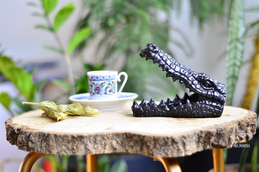 Timsah Kafası Reçine Dekor/ Küllük (13 cm)