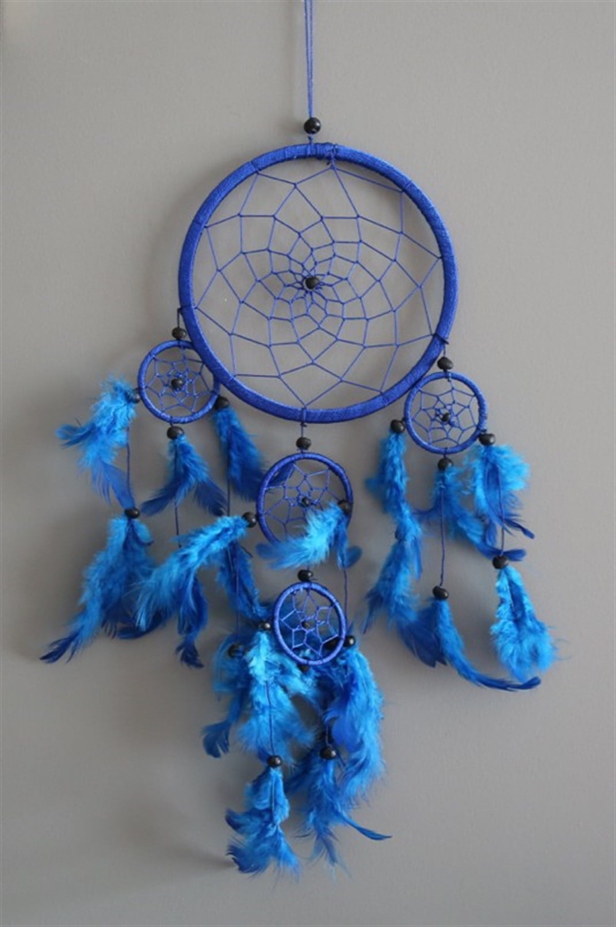 Üç Gözlü Gece Mavisi Dream Catcher (16 cm) - Miamantra