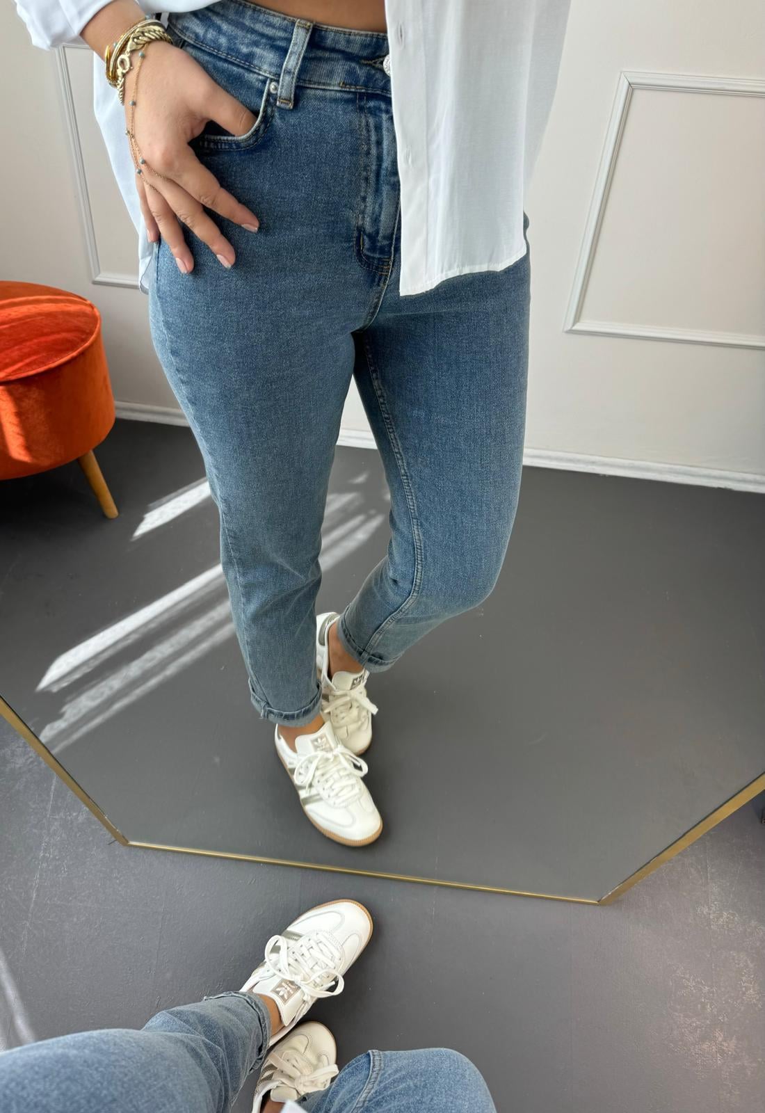 Full Likralı Yıkamalı Jean