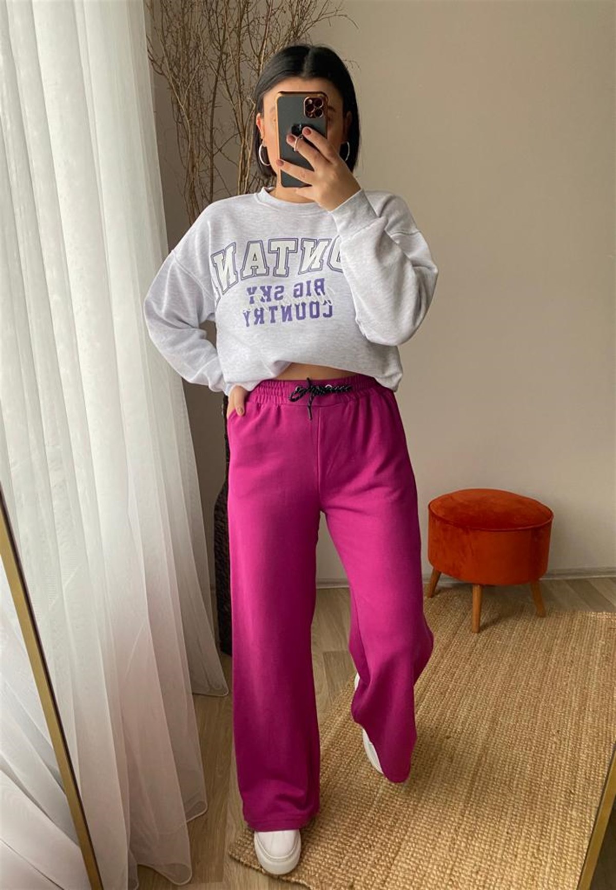 Icı sardonlu rahat kalıp sweat