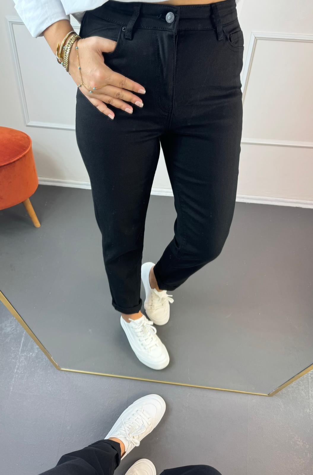 Likralı Mom Jean