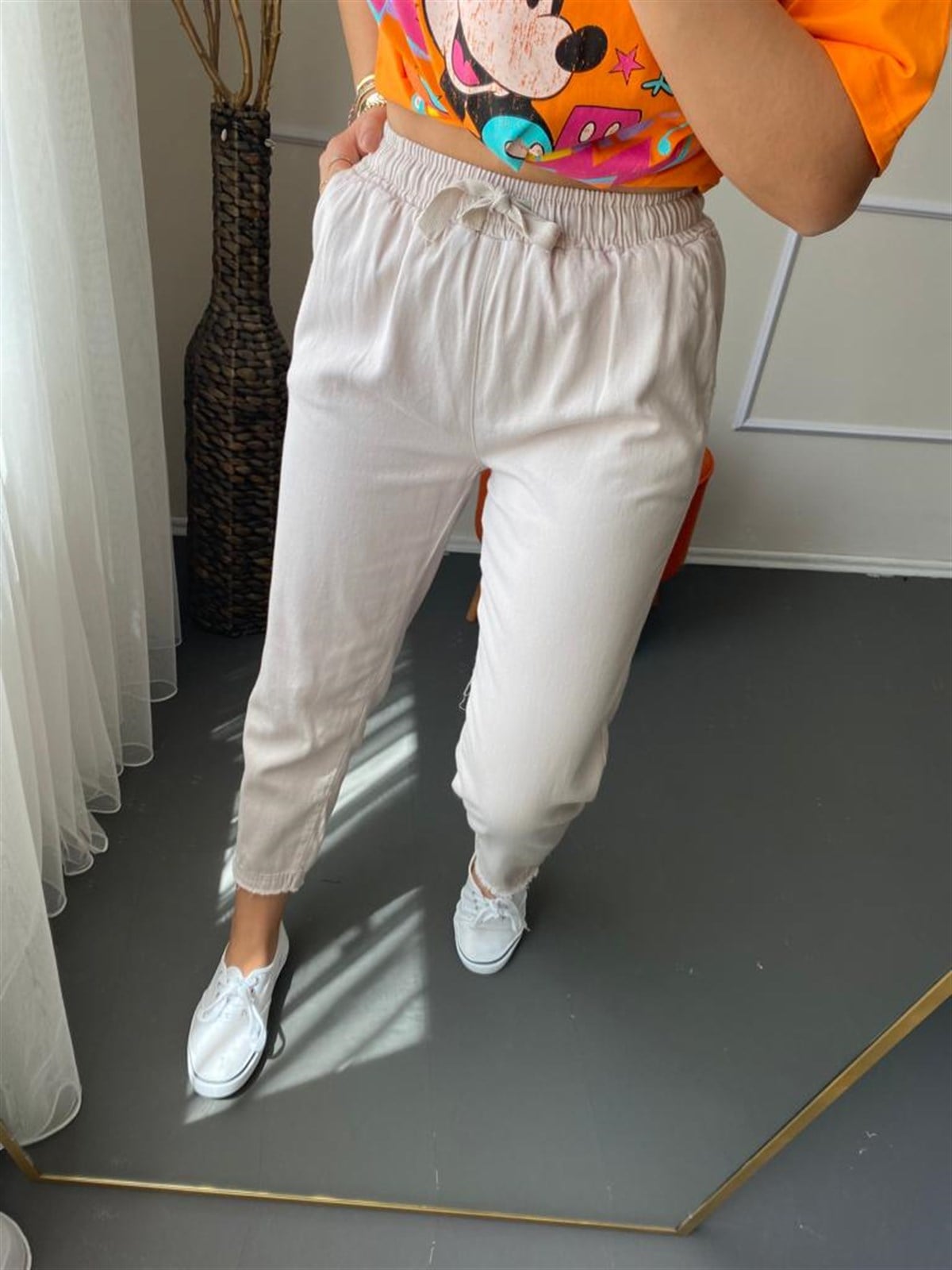 Pamuk keten pantalon