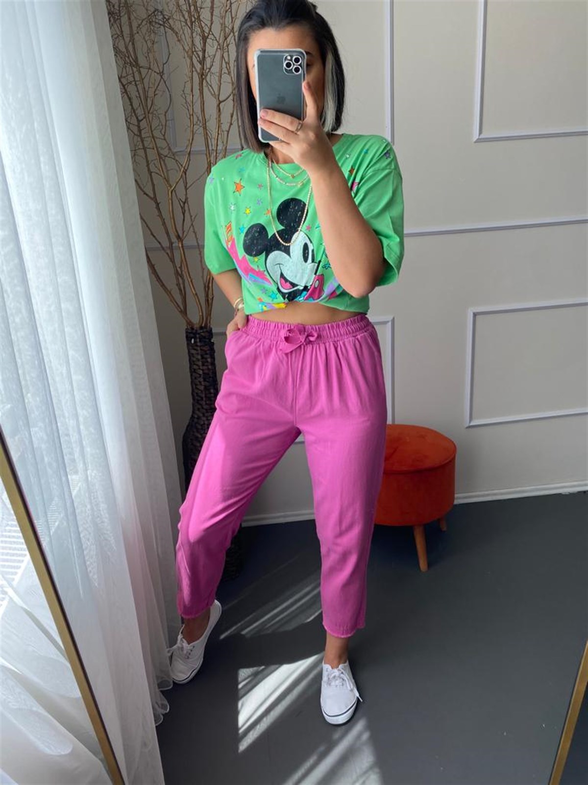Pamuk keten pantalon