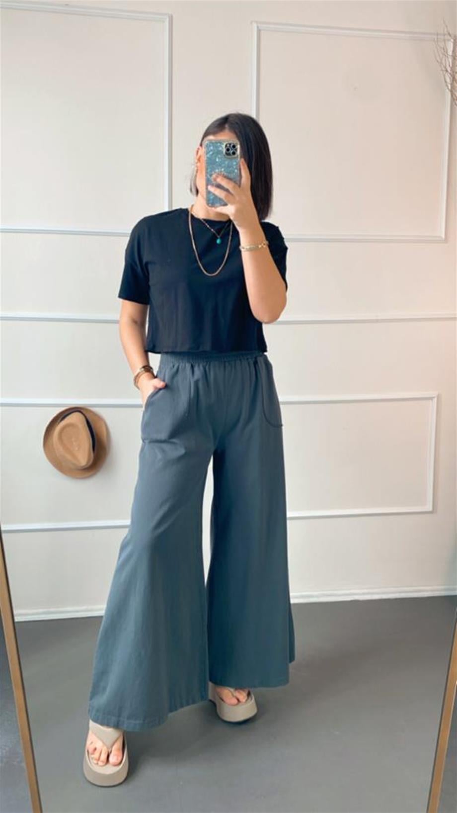 Pamuk keten pantalon