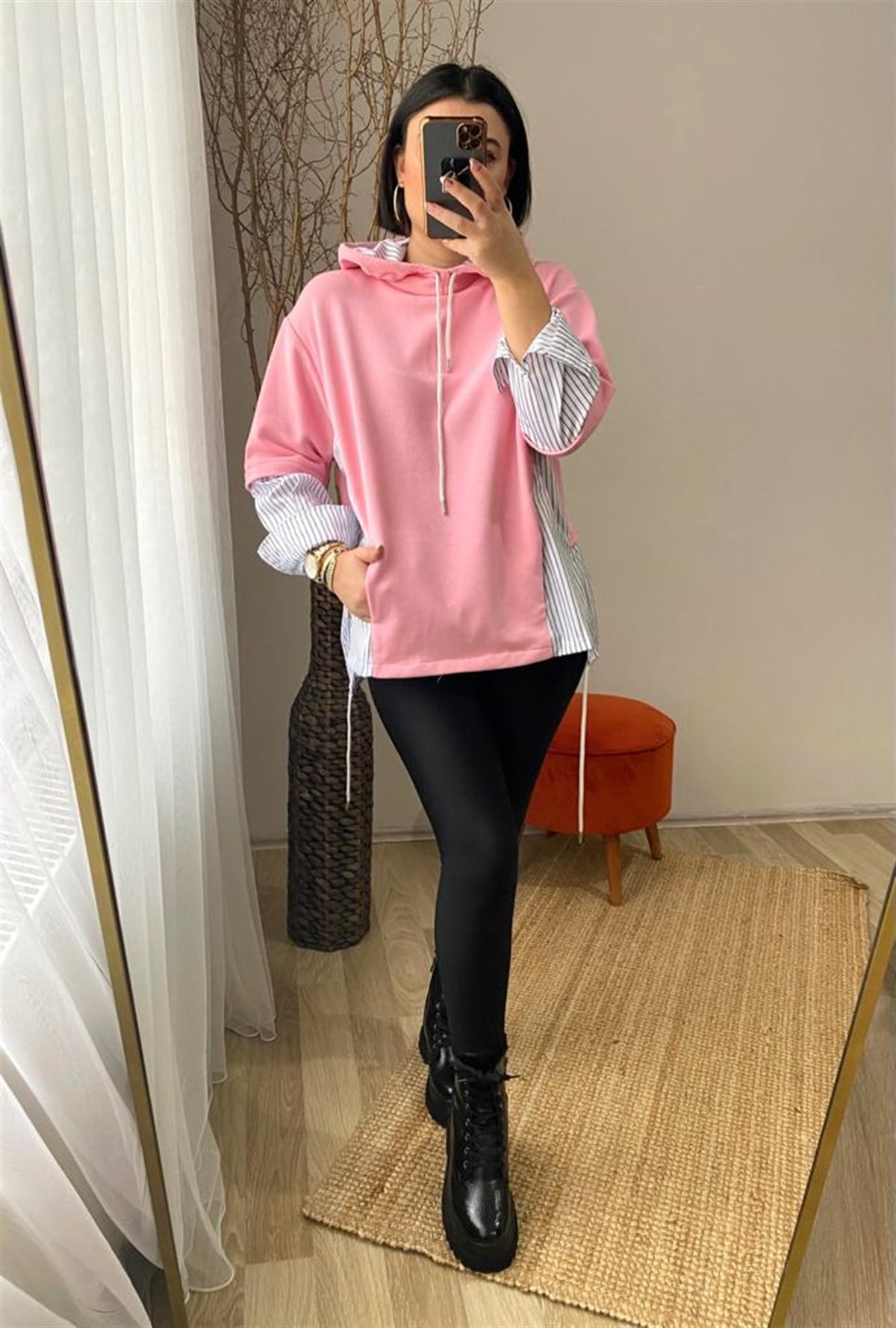 Pamuklu tasarım sweat