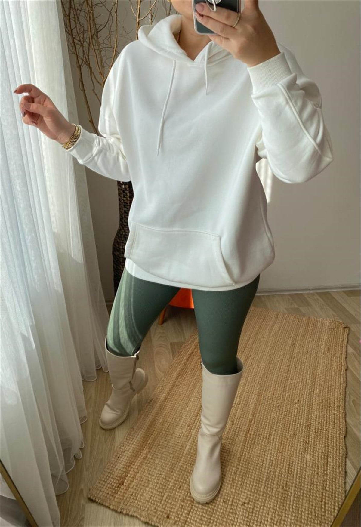 Pamuklu to yapı ıcı sardonlu sweat