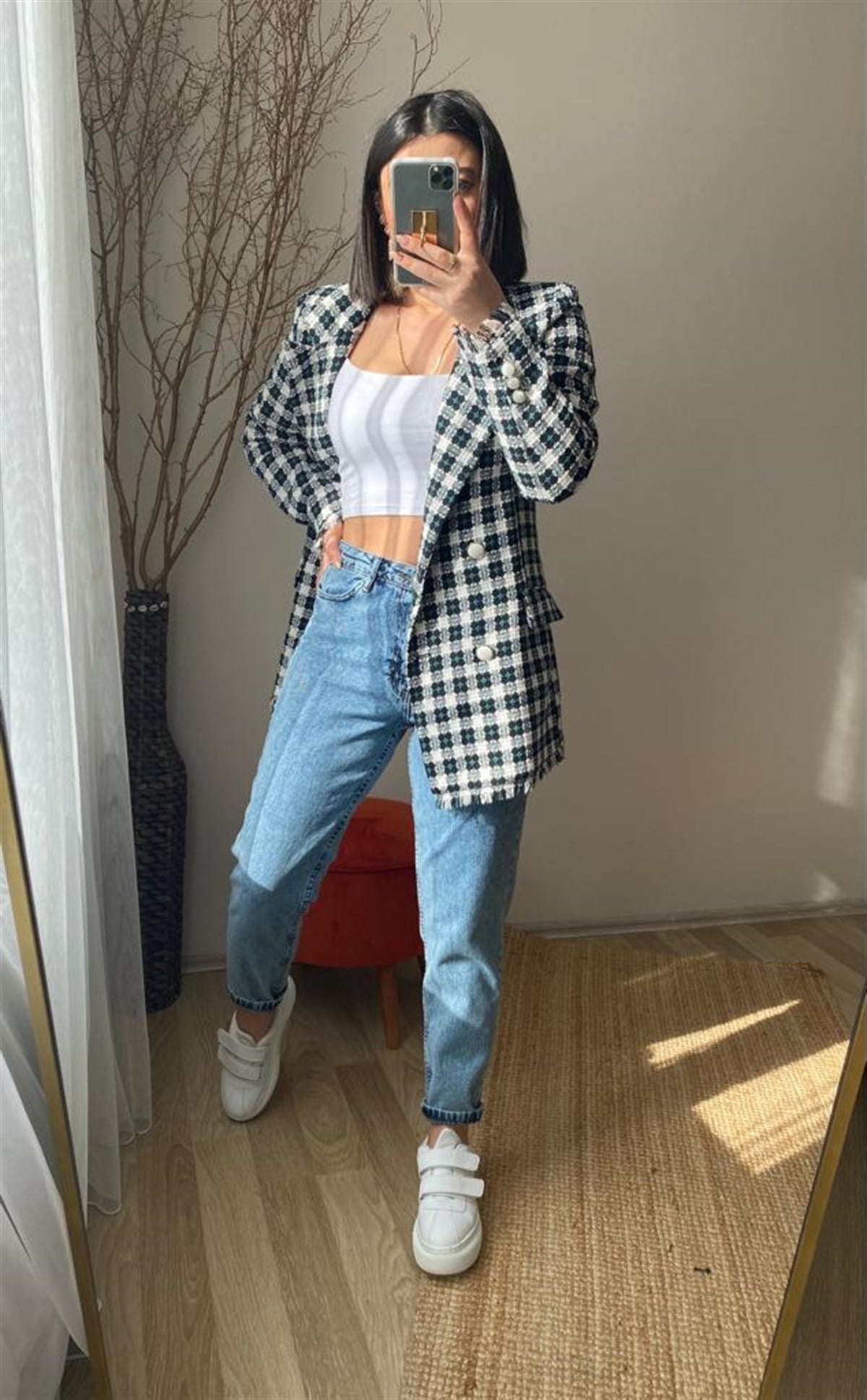 Yukse bel mom jean