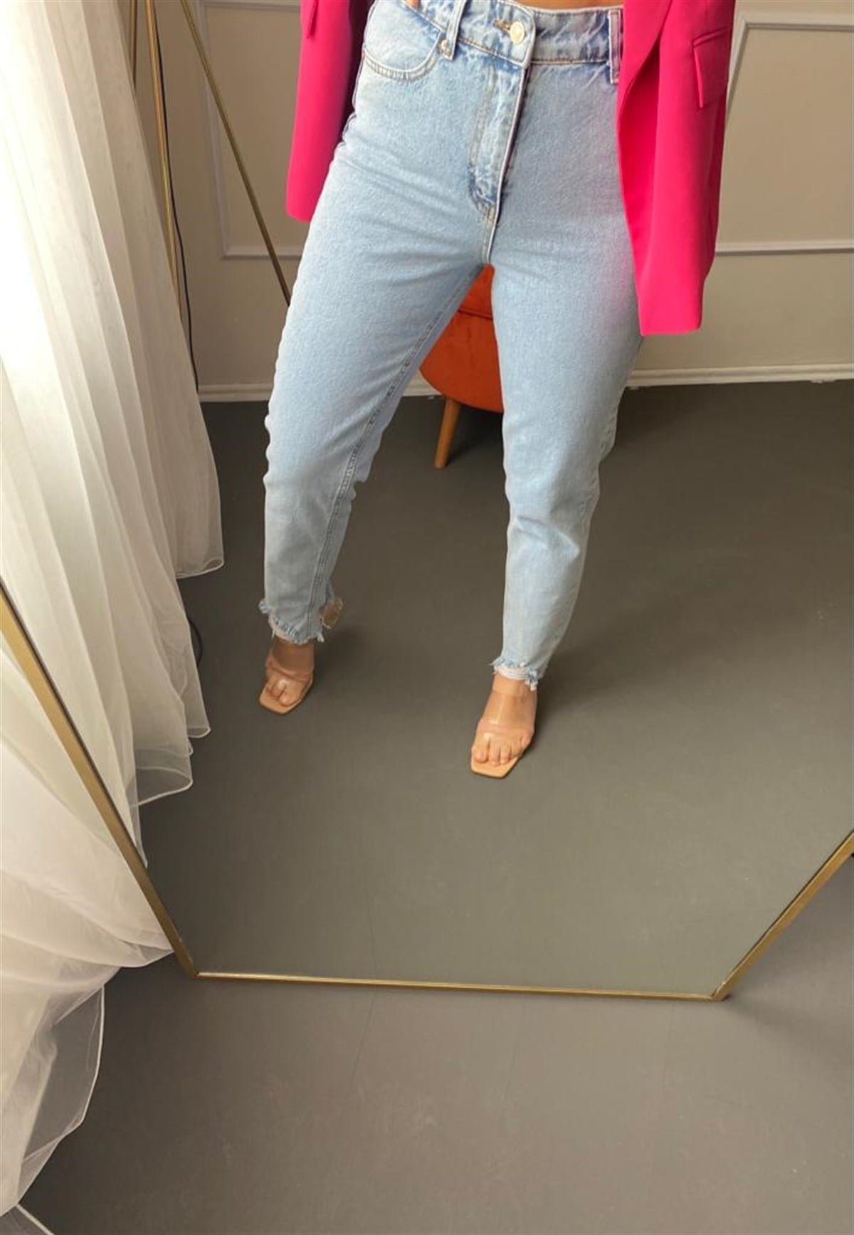 Yukse bel mom jean