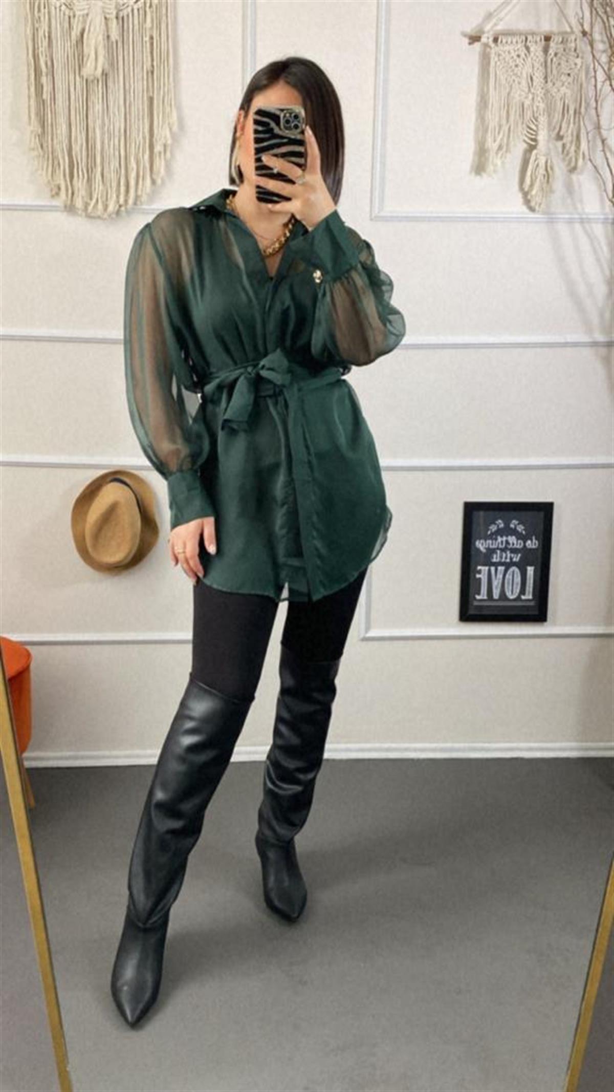 Zara tül gömlek