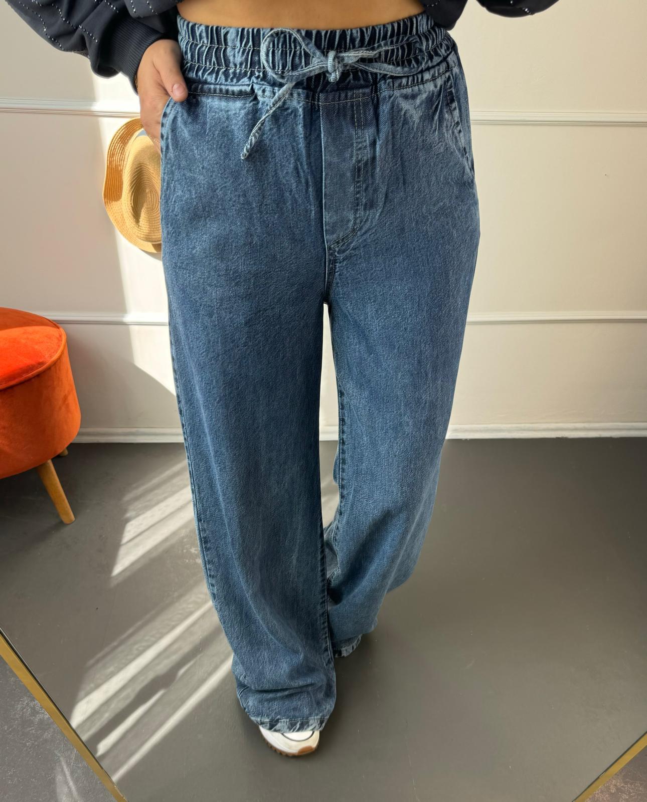Bel lastıklı jean