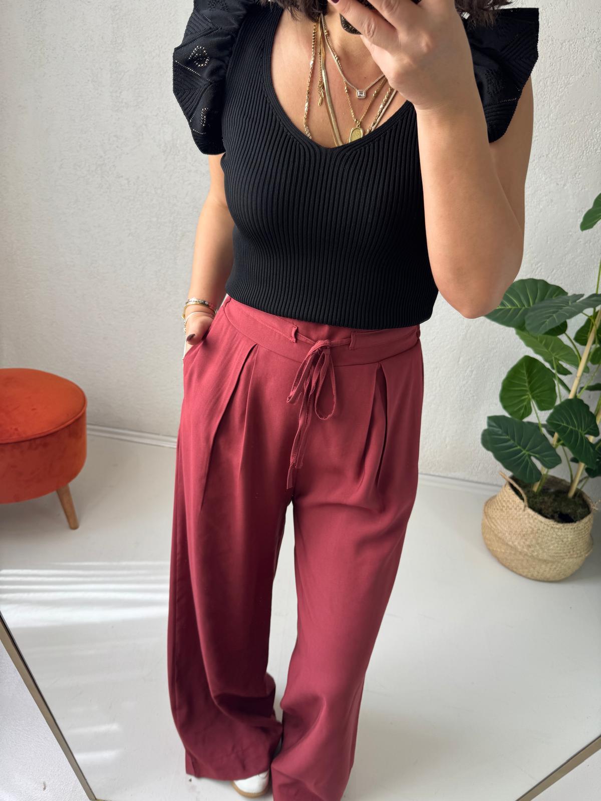 Belı lastıklı pantalon