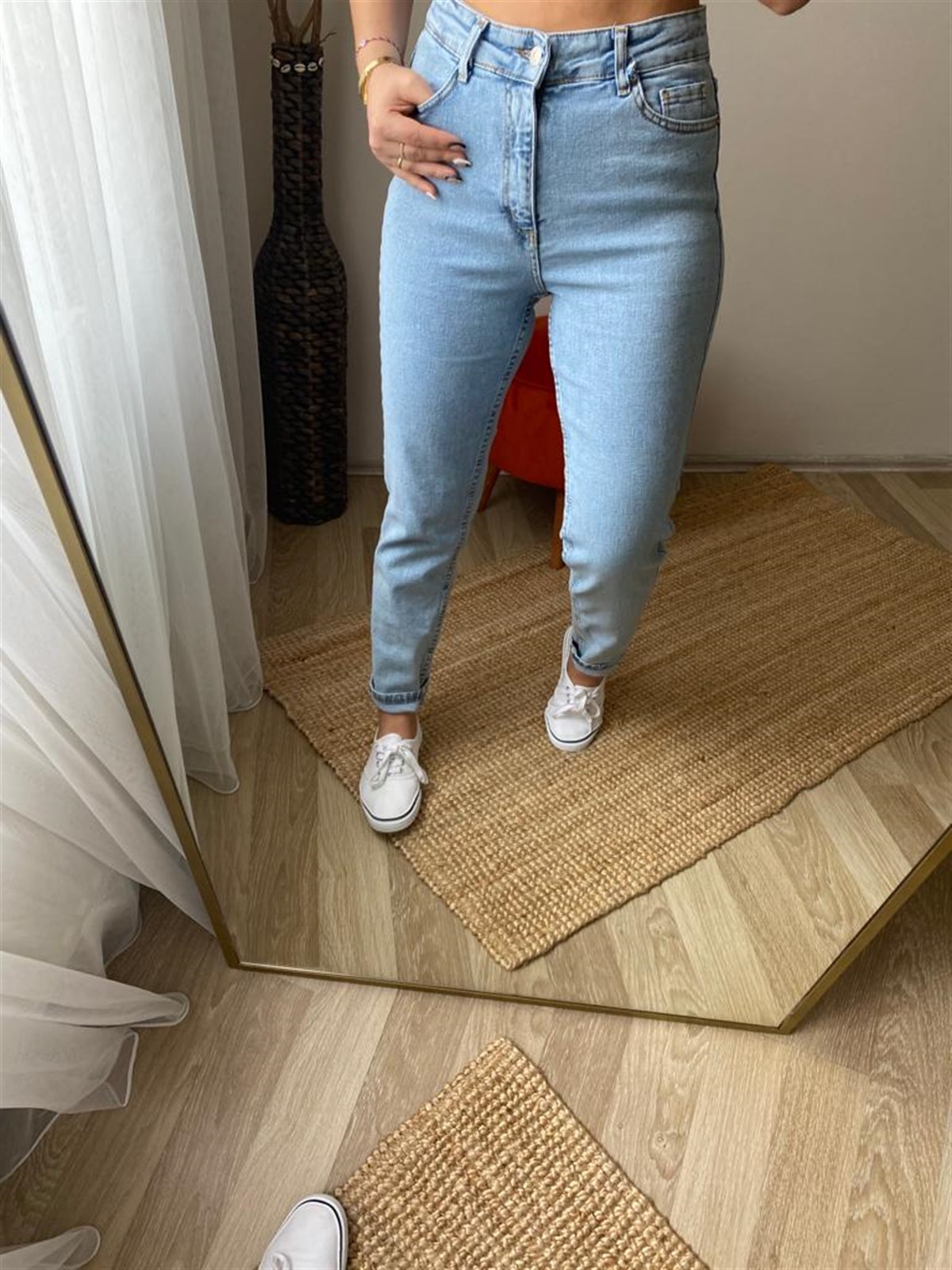 Ekstra yuksek bel lıkralı jean