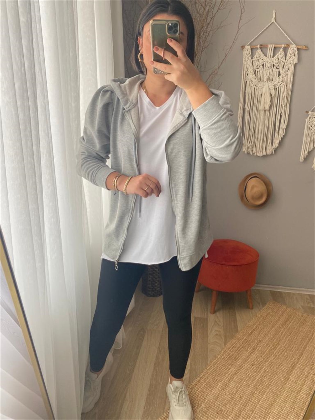 Fermuarlı iki iplik sweat
