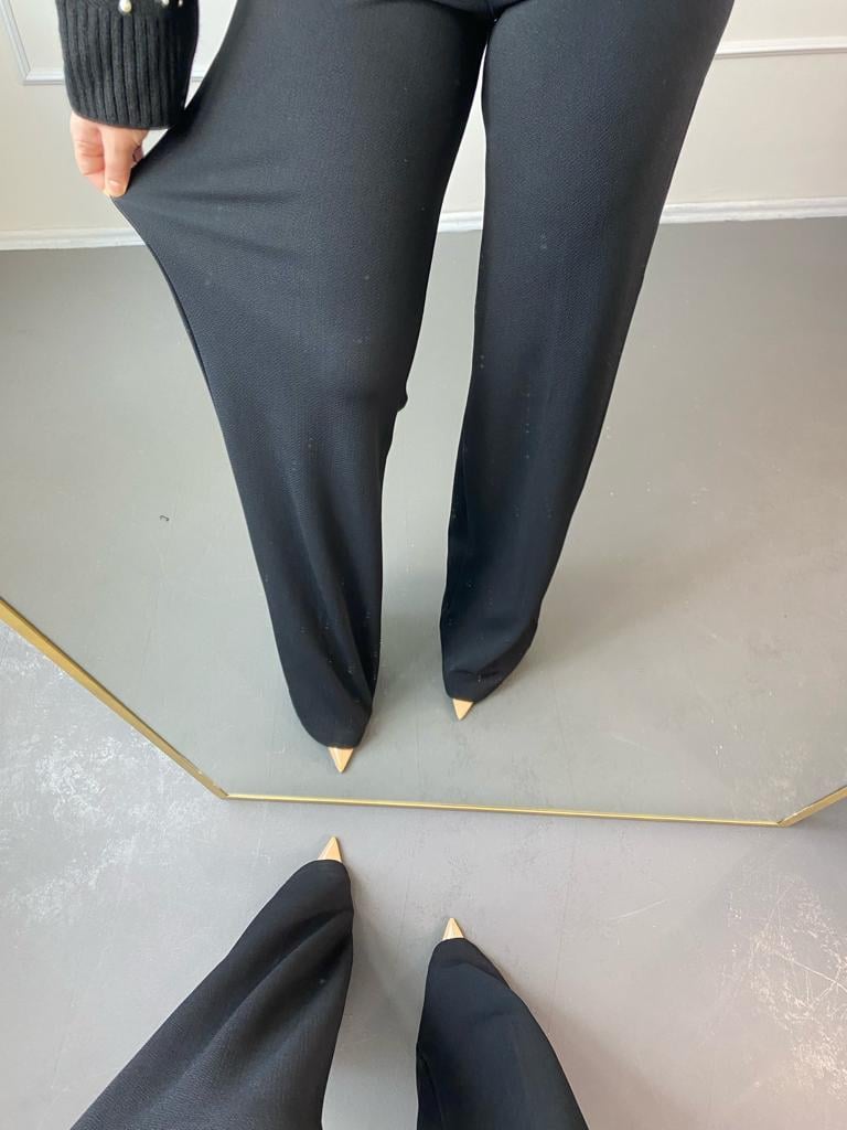 Full lıkralı kemerlı kumas pantalon