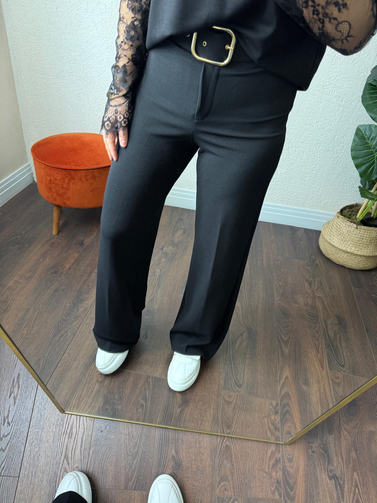 Kemerlı full lıkralı pantalon