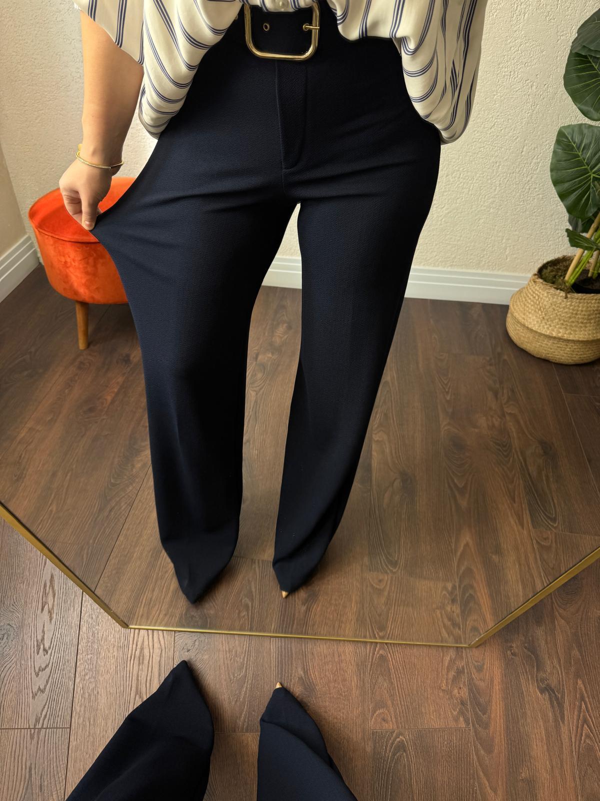 Kemerlı full lıkralı pantalon