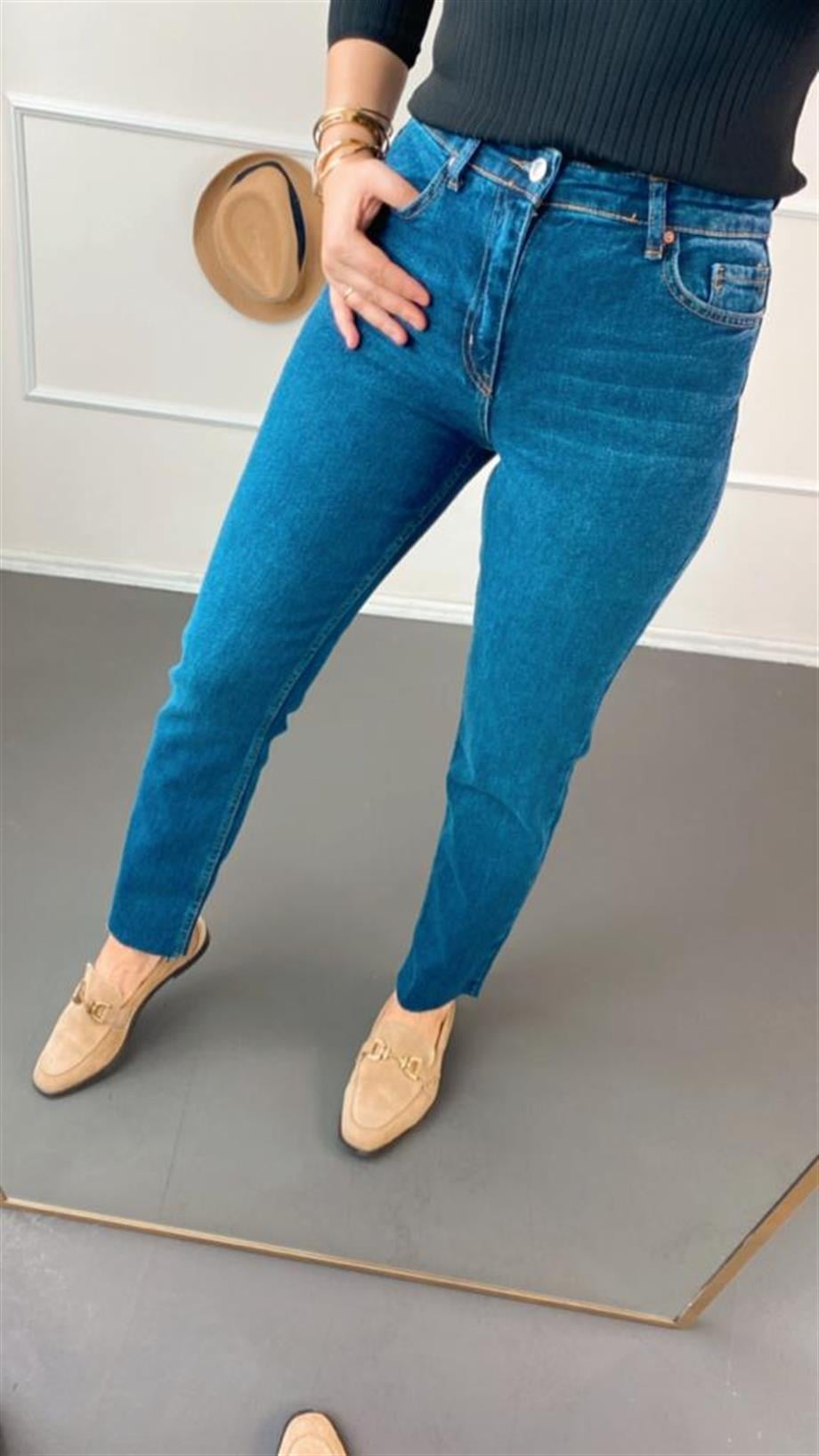 Lıkralı boy fit jean