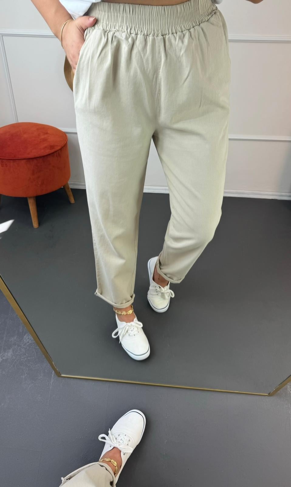 Pamuk keten pantalon