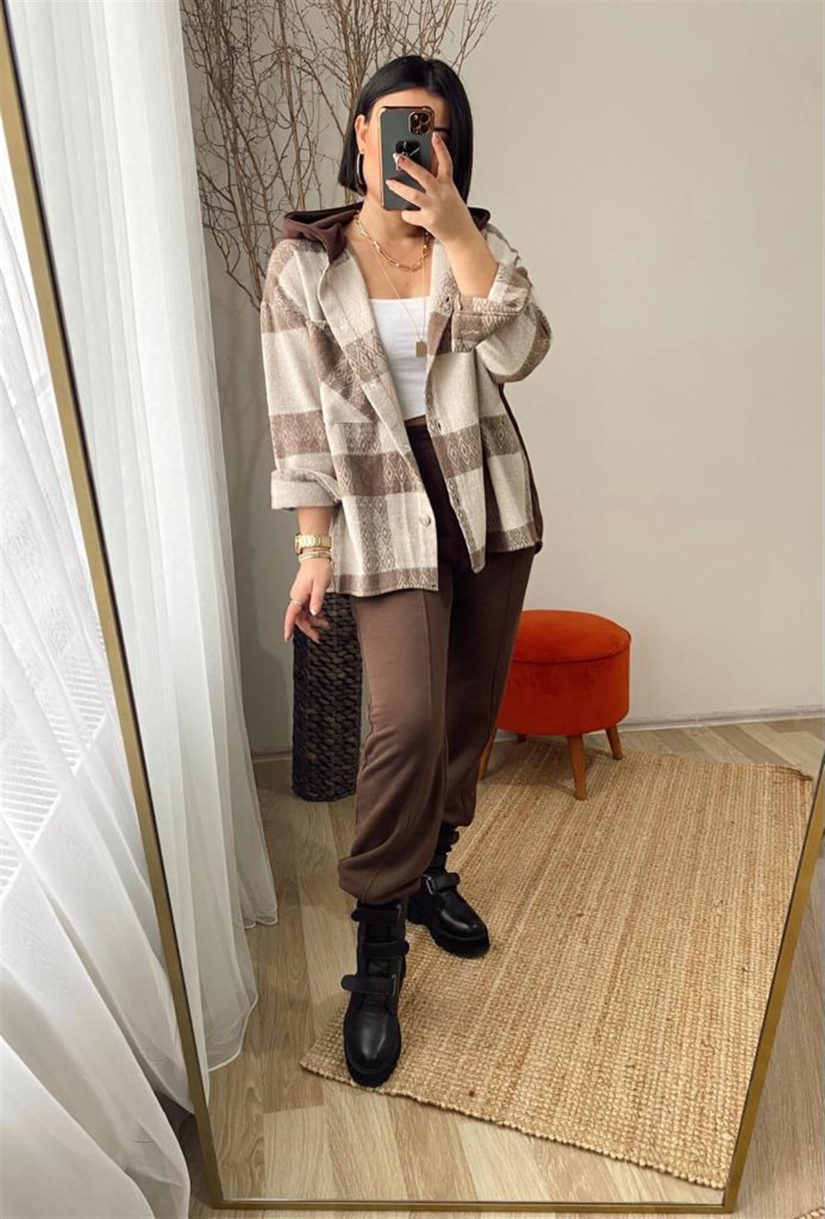 Pamuklu sweat detaylı gomlek ceket