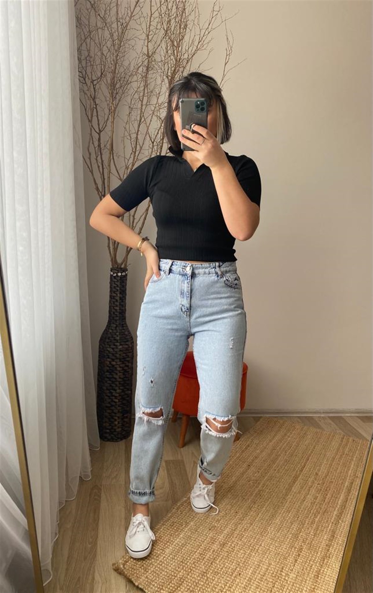 Standart beden trıko bluz