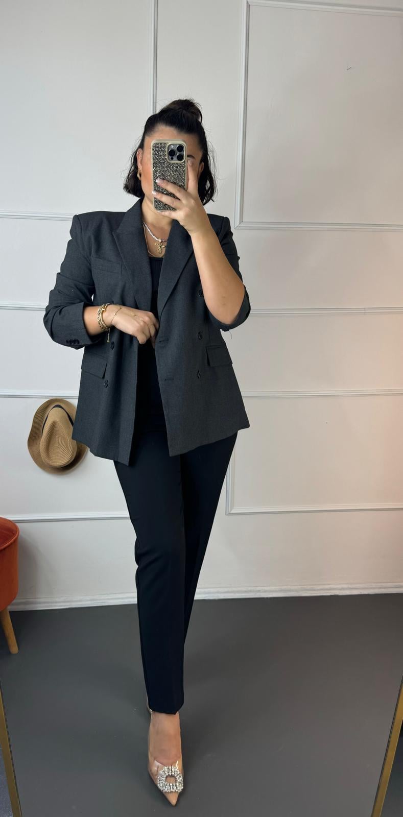 Vatkalı Astarlı Blazer Ceket