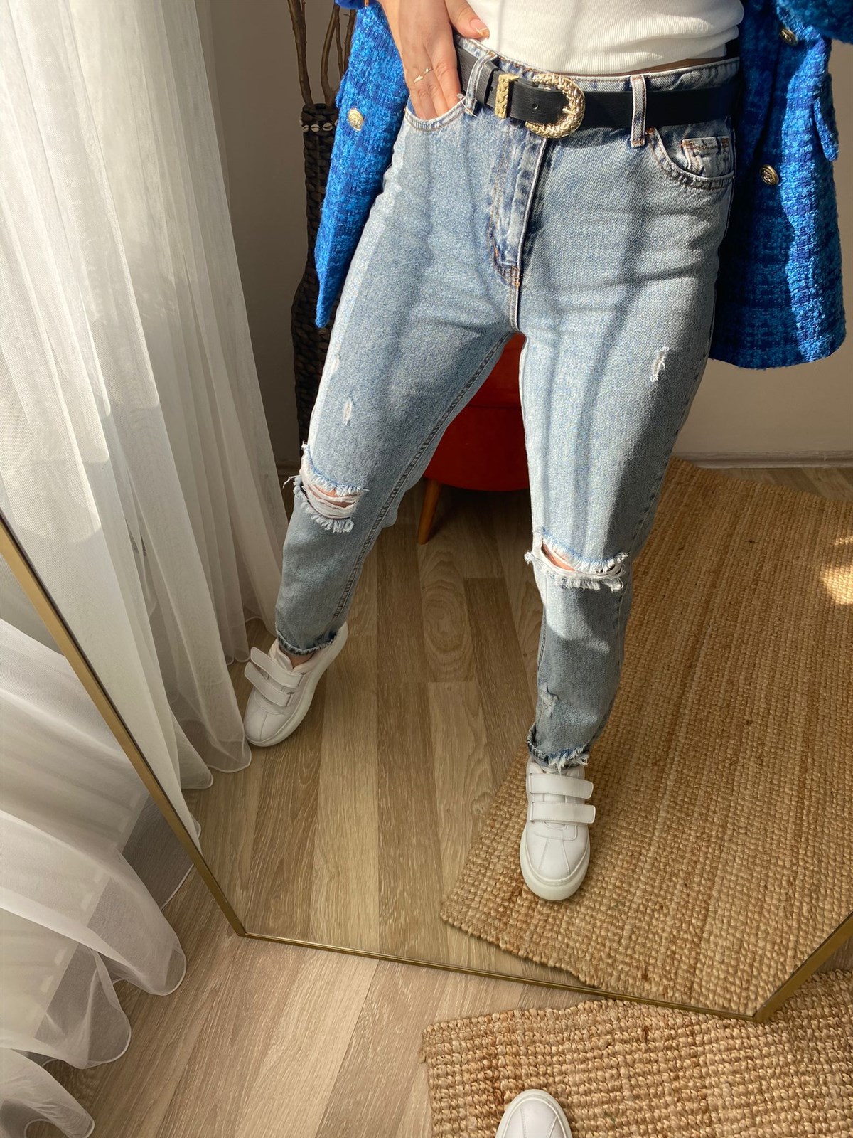 Yuksek bel jean