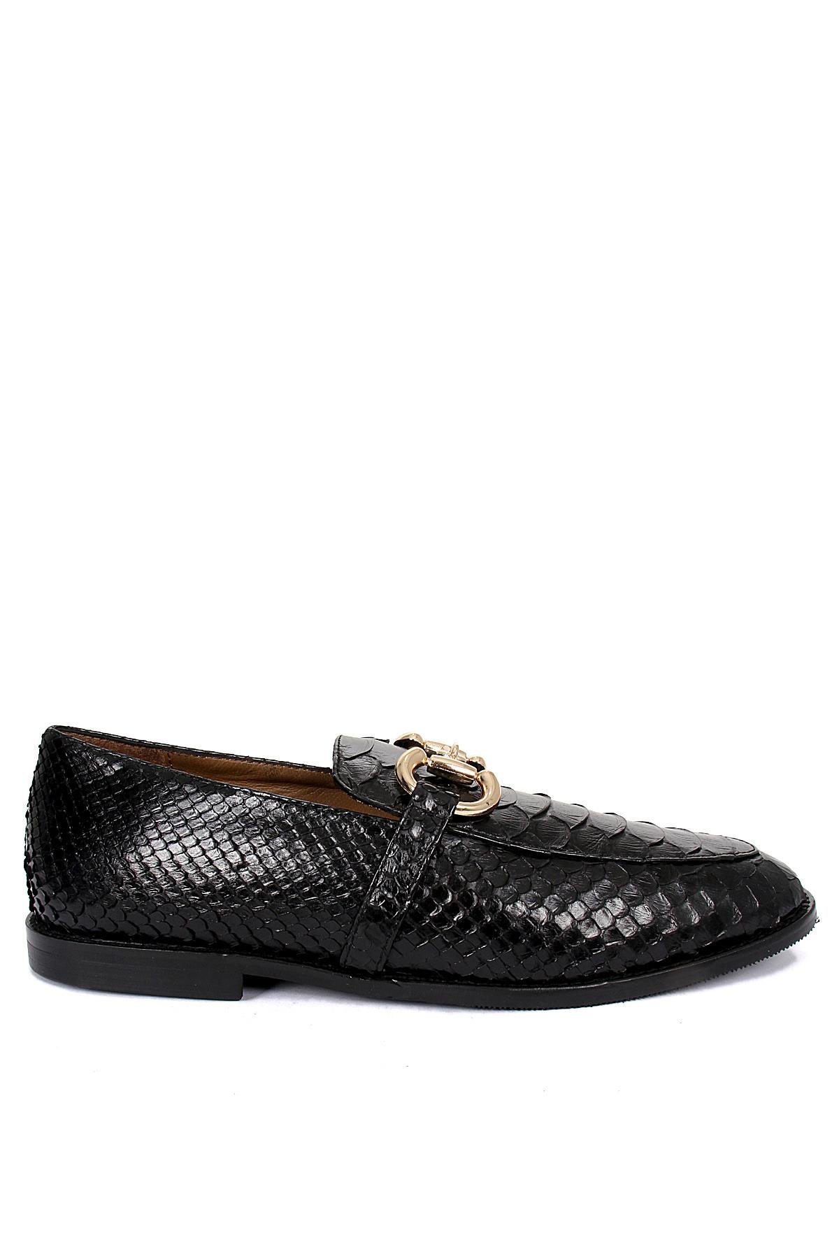 Kadın Tokalı Loafer Babet Ayakkabı