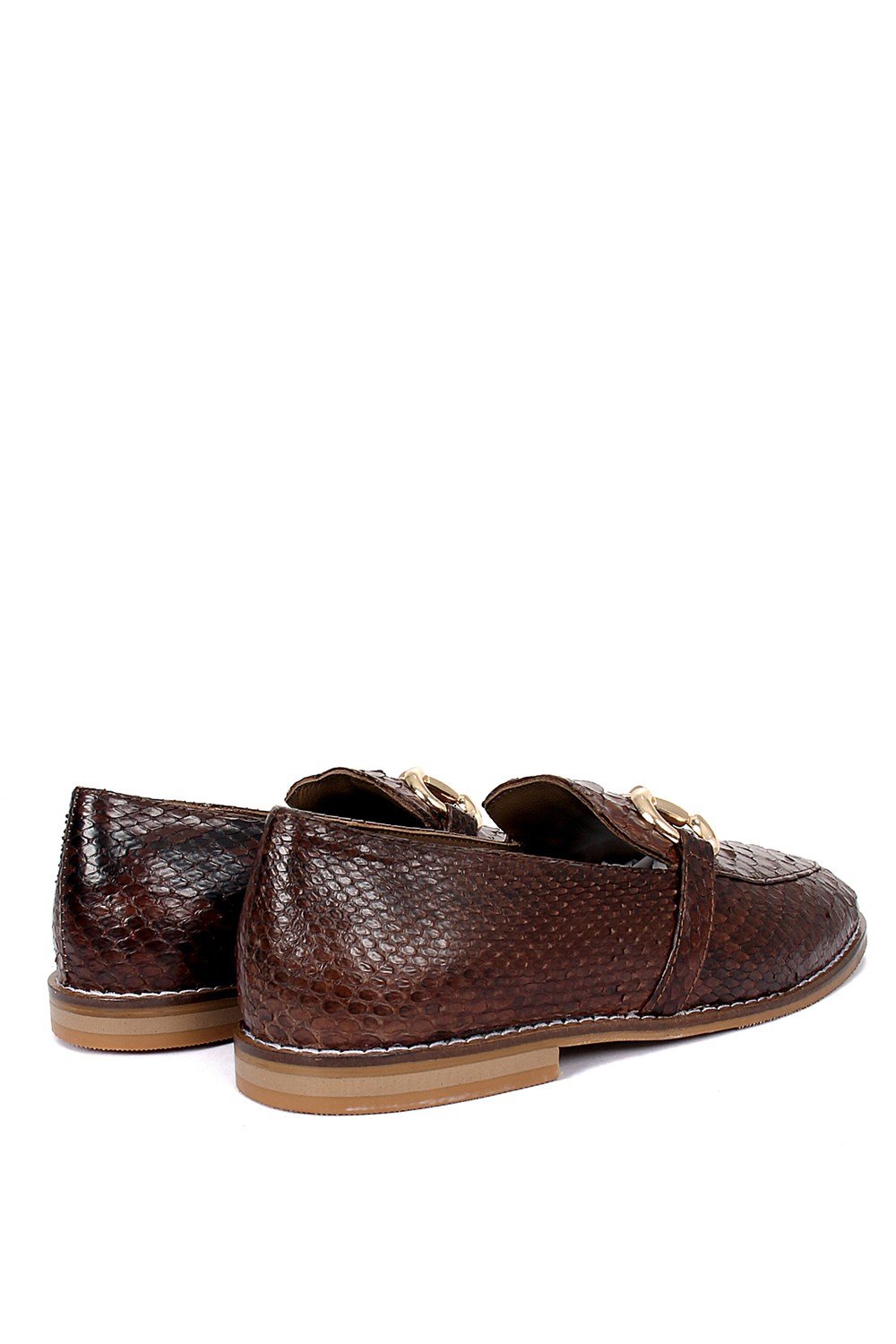 Kadın Tokalı Loafer Babet Ayakkabı