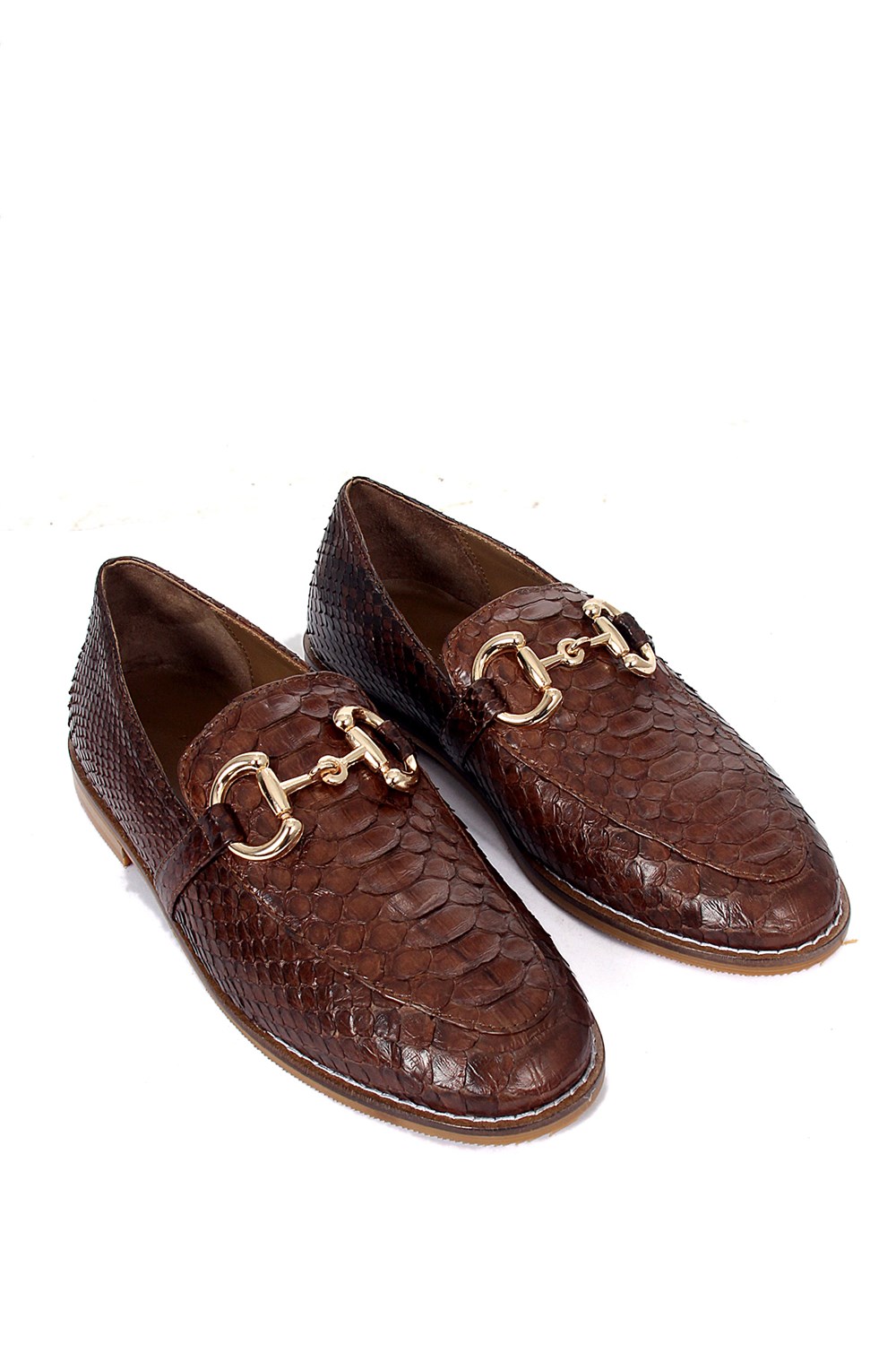 Kadın Tokalı Loafer Babet Ayakkabı