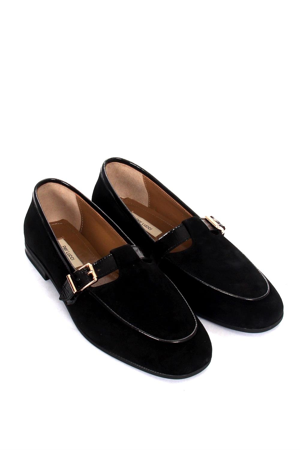 Kadın Tokalı Loafer Babet Ayakkabı