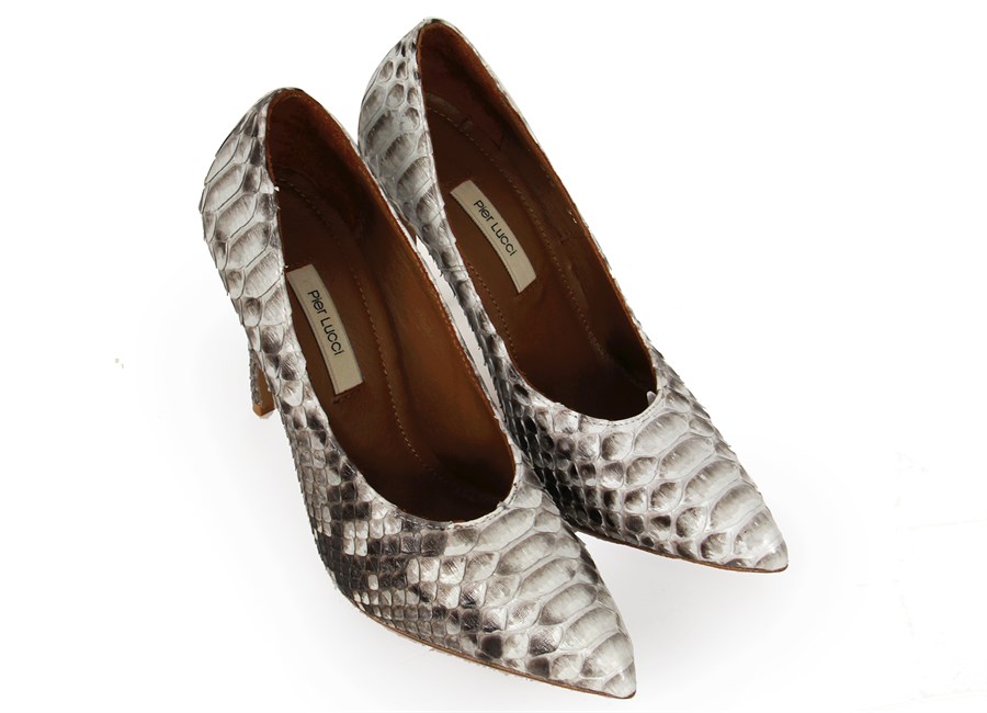 Vomano Beige Snake Classic Shoes