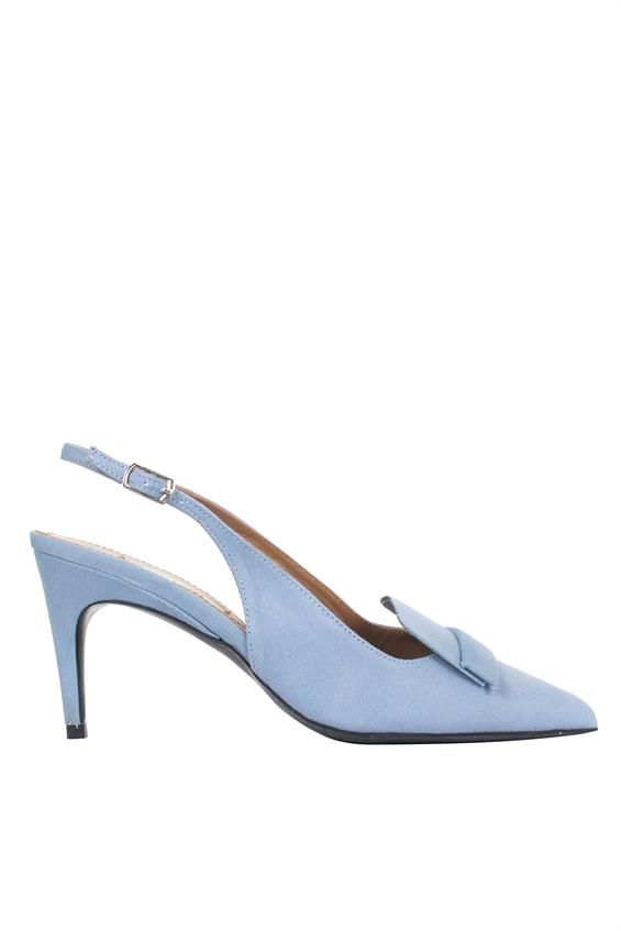 Kadın Stiletto Topuklu Ayakkabı - Kot Mavi