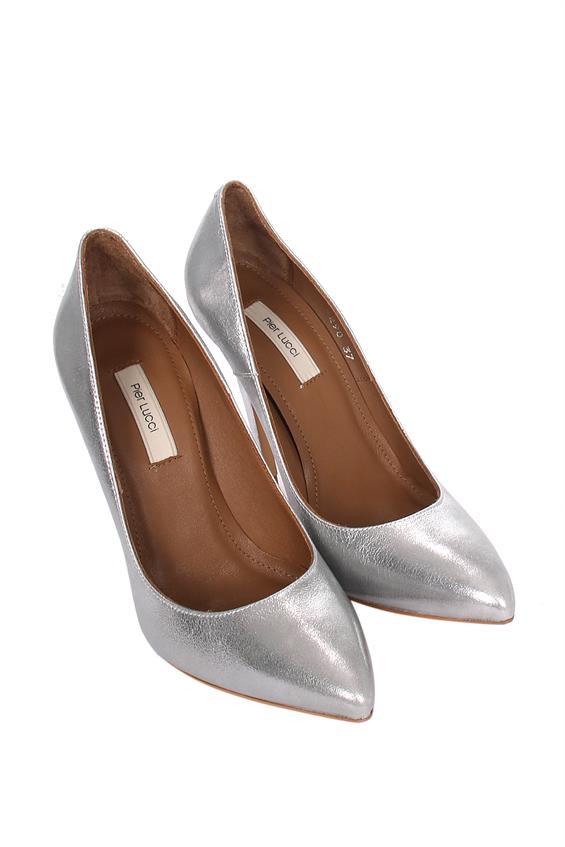 Kadın Yüksek Topuklu Ayakkabı - Lame Deri