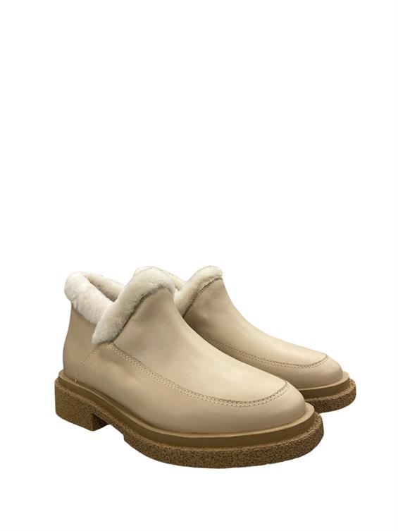 Kadın Kalın Tabanlı Günlük Bot - Bej Deri S.Ast.