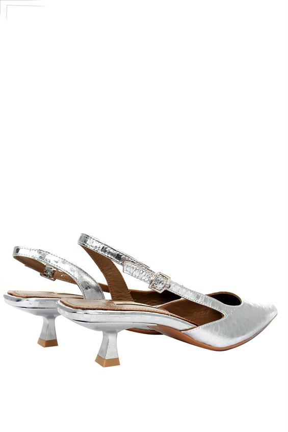 Kadın İnce Topuklu Ayakkabı - Lame Deri 